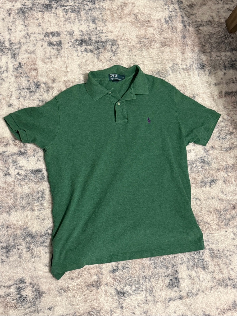 Polo by Ralph Lauren Forest Green Men’s Polo with Purple Pony